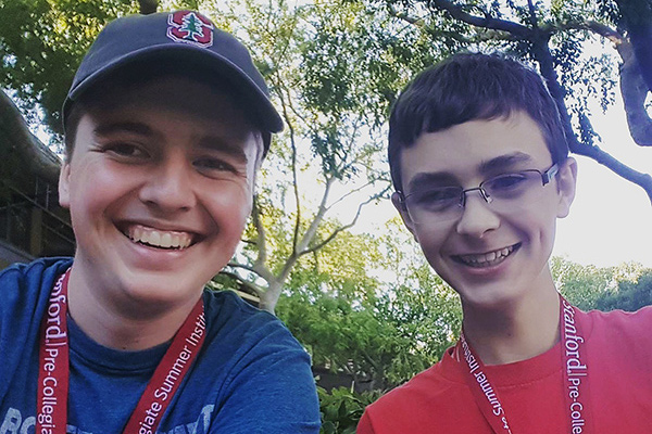 Jaden Lucas and Ian Kinsel had a chance to catch up with each other while both attending the Stanford Pre-Collegiate Institutes in separate programs.