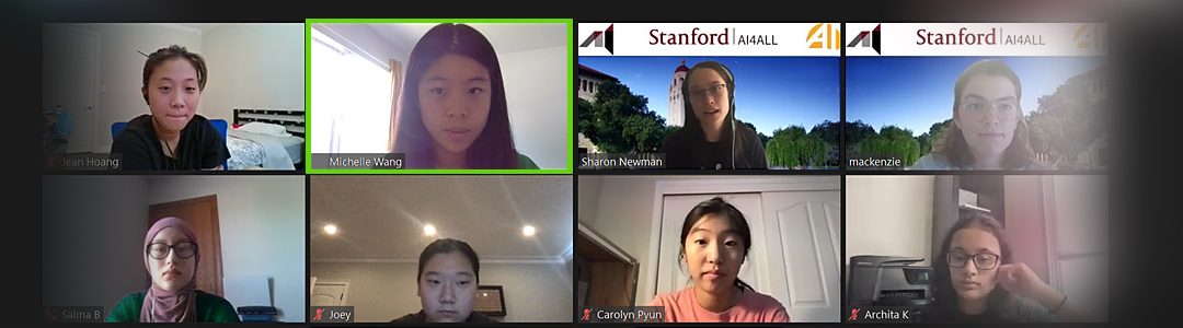 Michelle Wang attends the AI4ALL summer camp program at Stanford University.