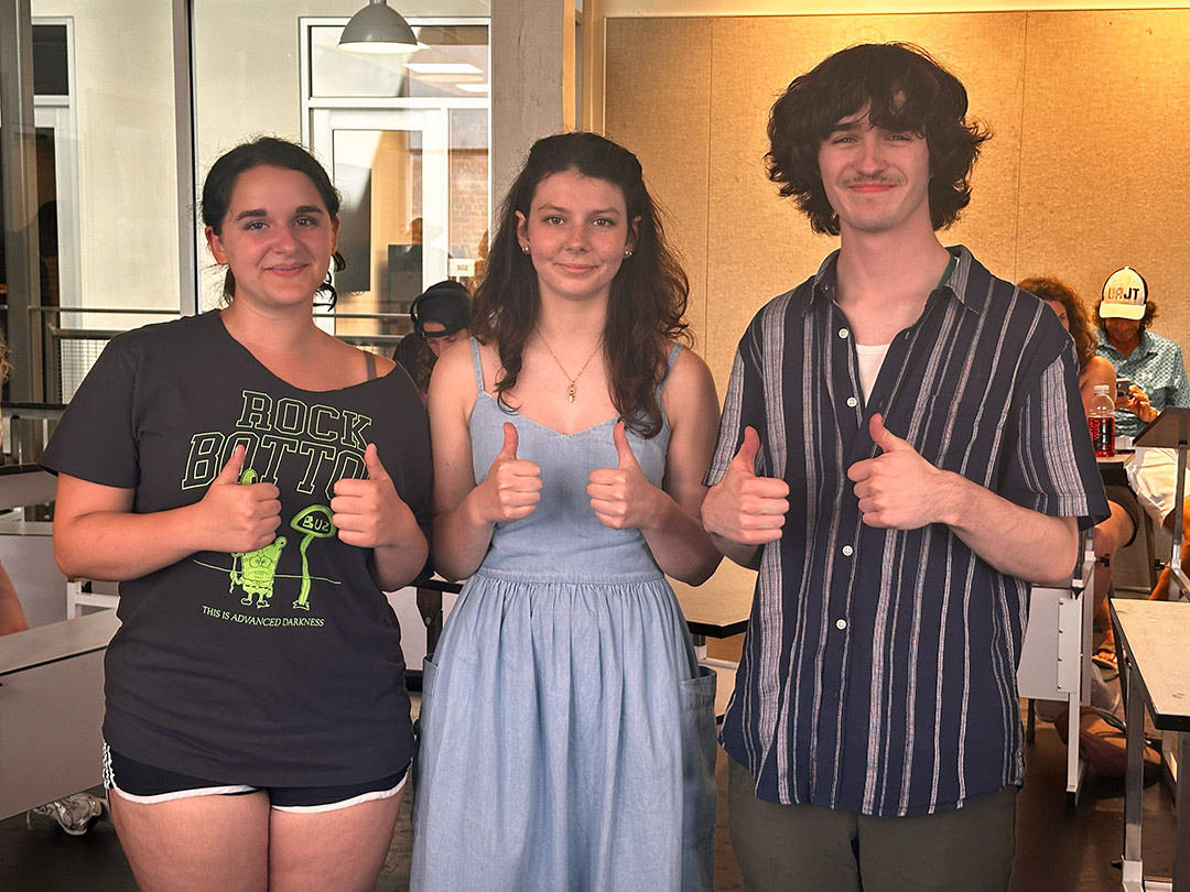 Trennis Hudson explores campus art at the Michigan Math and Science Scholars Program.
