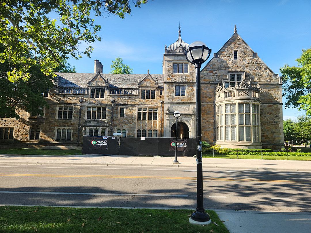 Trennis Hudson explores campus art at the Michigan Math and Science Scholars Program.