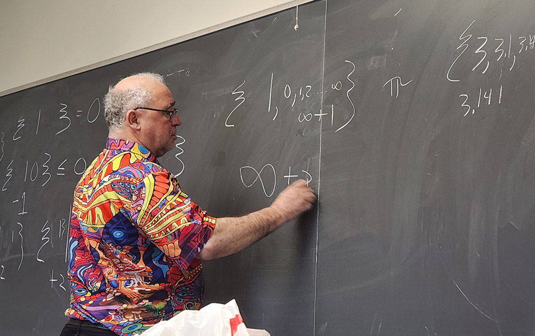 Trennis Hudson explores campus art at the Michigan Math and Science Scholars Program.