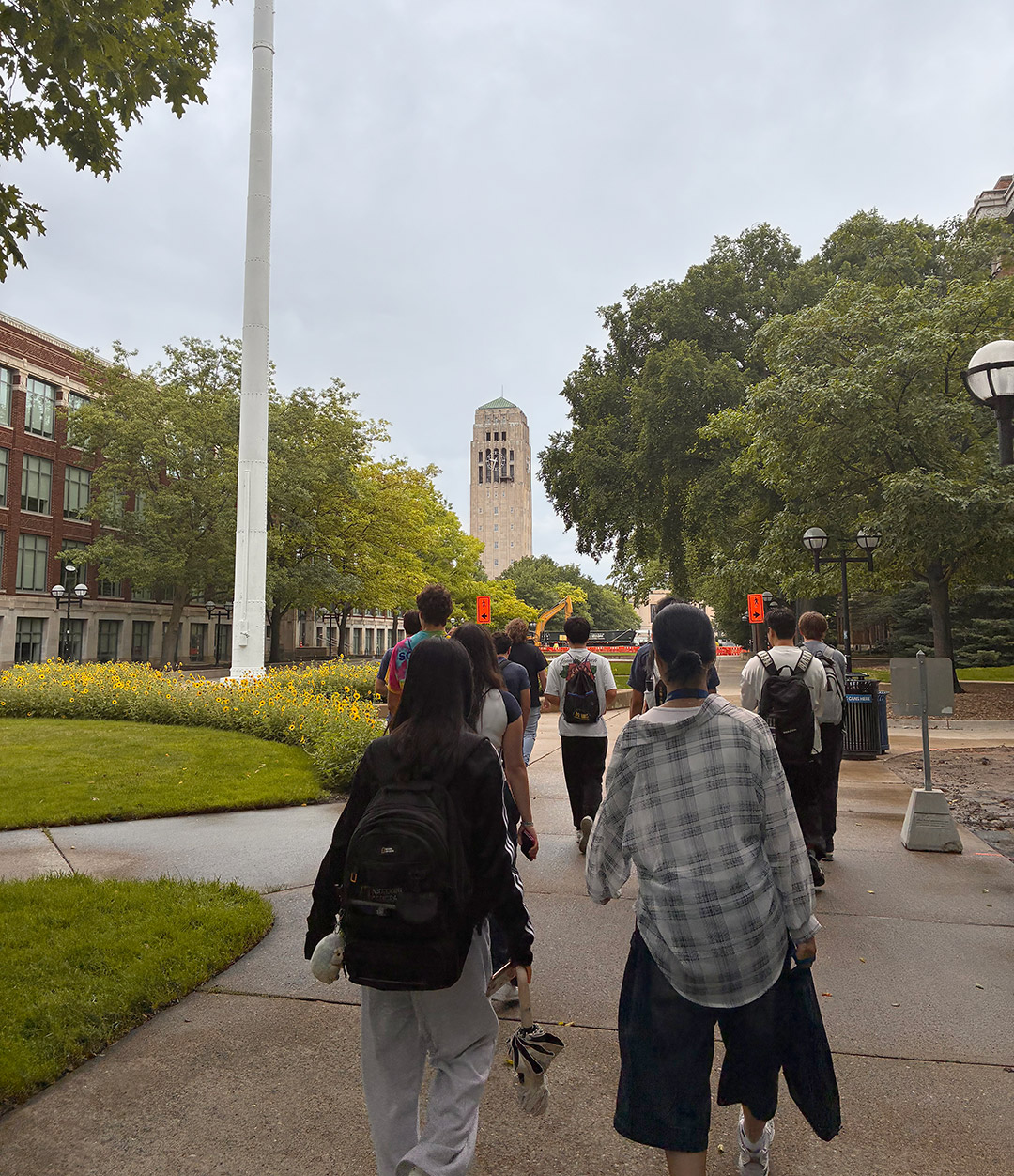 Trennis Hudson explores campus art at the Michigan Math and Science Scholars Program.