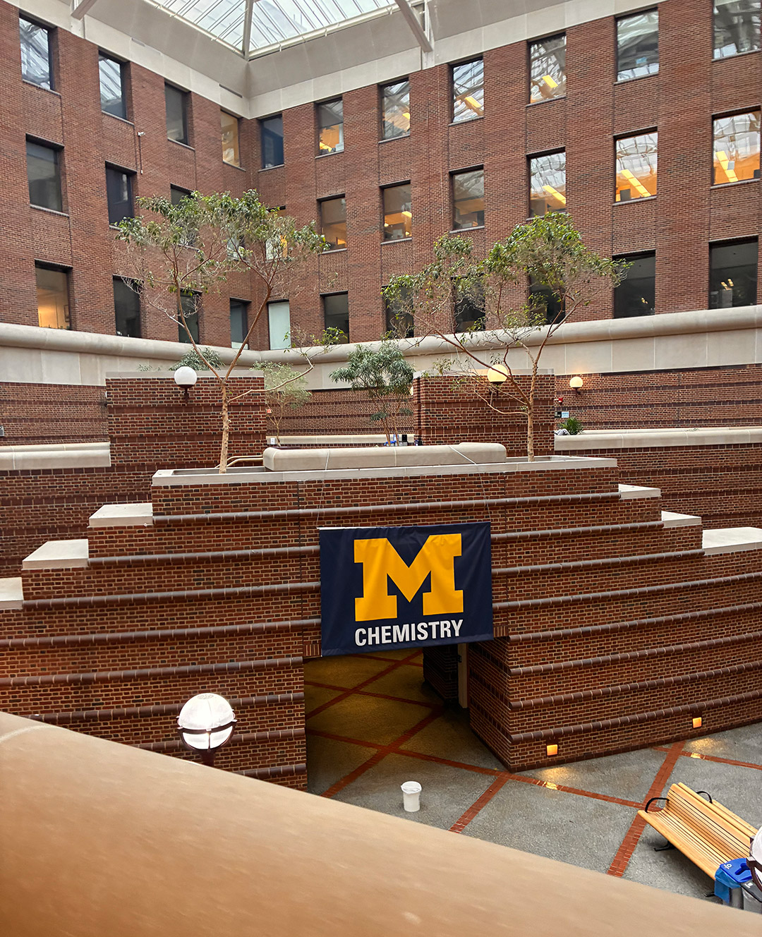Trennis Hudson explores campus art at the Michigan Math and Science Scholars Program.