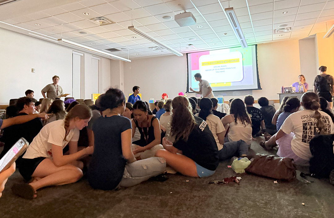 Trennis Hudson explores campus art at the Michigan Math and Science Scholars Program.
