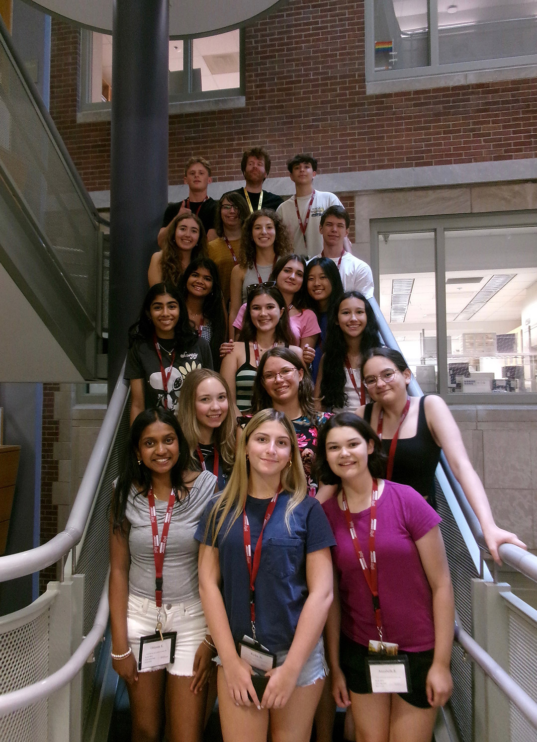 Trennis Hudson explores campus art at the Michigan Math and Science Scholars Program.